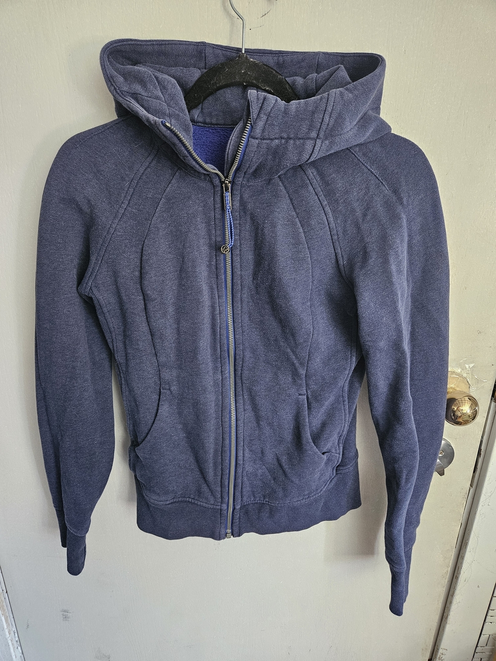 Lulu Lemon Women's Navy Zip-Up Hooded Jacket